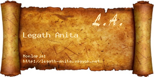 Legath Anita névjegykártya